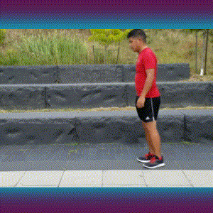 A man doing forward lunges.