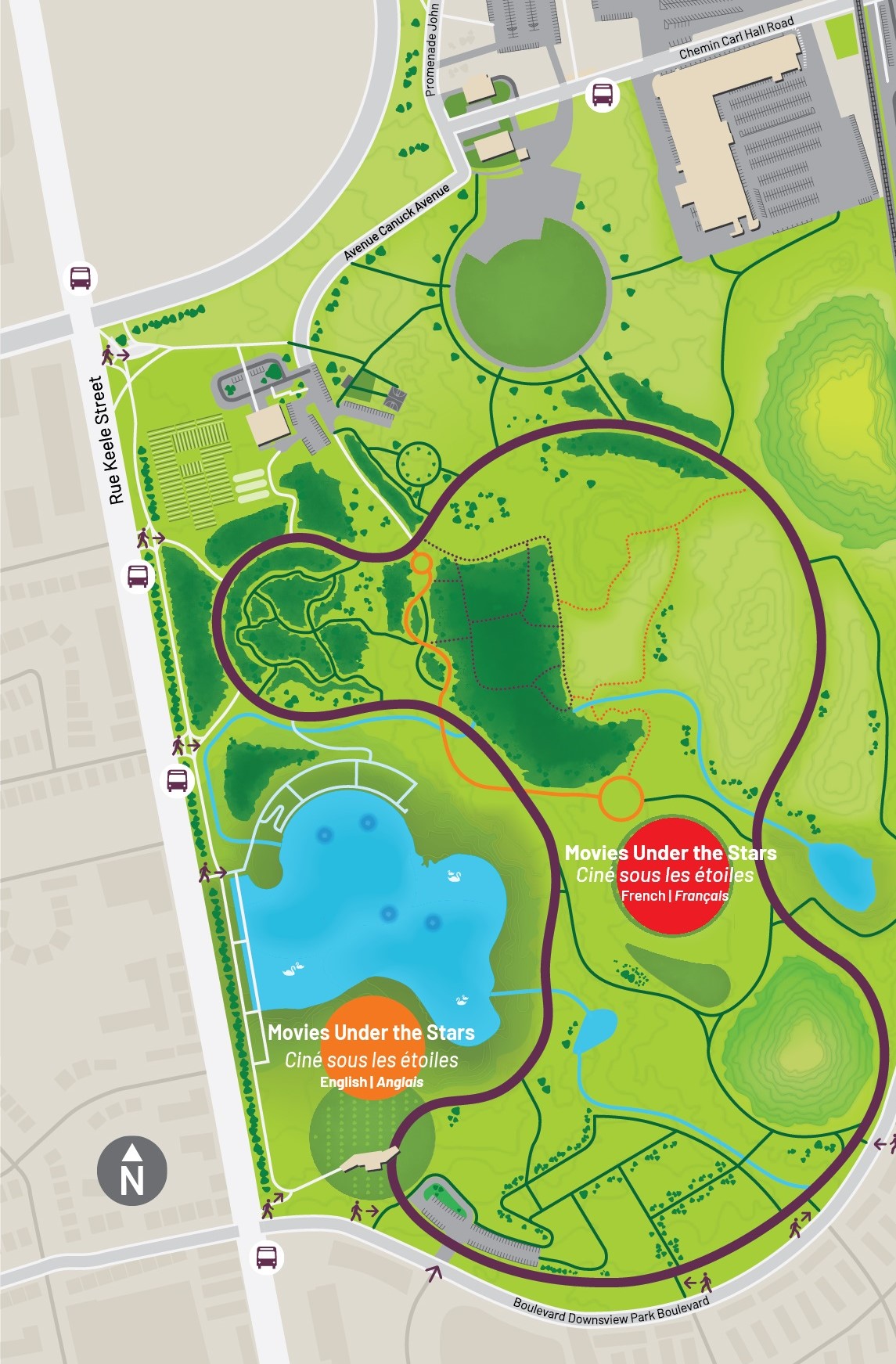 map for movies under the stars