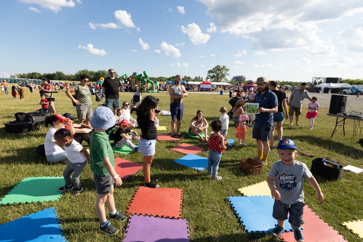 people sitting on the grass