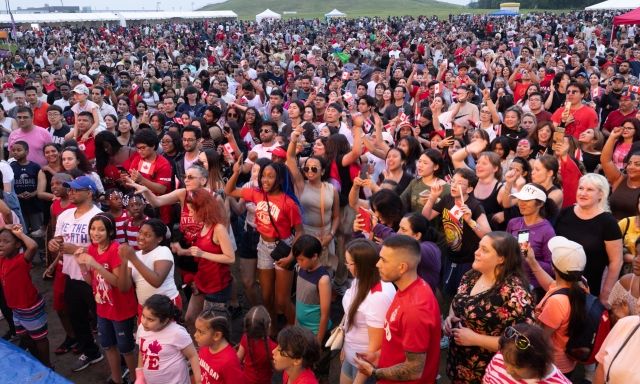 Canada Day crowd of people