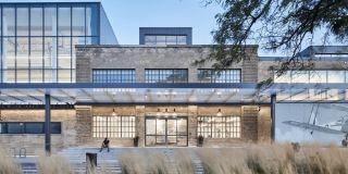 A bright, modern building.