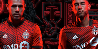 Two athletes in BMO jerseys.